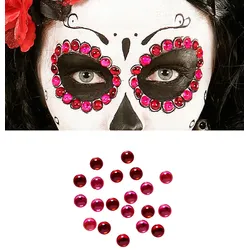 40 Rote und pinke Accessoire Steinchen - OS