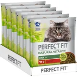 PERFECT FIT Natural Vitality Katzenfutter Trockenfutter Adult 1+ Rind und Huhn 6 x 650 g