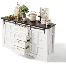 Okwish Sideboard 150 x 85 x 40 cm Weiß