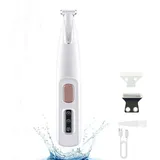 autolock Hundeschermaschine Hundeschermaschine mit USB 2 abnehmbaren Koepfen und 1, hrungskaemmen Schermaschine Hunde Haarschneidemaschine weiß