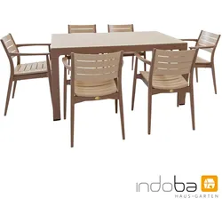 Indoba Gartenset 7-teilig "Regnum" - desert brown - cappuccino - Serie Regnum - IND-70189-RESE7
