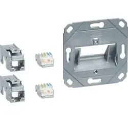 Hager GMKSRJ45C6A2 Anschluss Modul 2x RJ45 Cat.6a