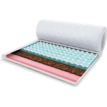 Fdm Topper 7x100x200 cm Matratzenauflage mit RavineBlue-Schaum Matratzenschoner Kokosfaser Visco H2 H4
