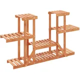vidaXL Blumenständer, Pflanzenregal Holz, Blumenregal für Wohnzimmer Balkon Terrasse, Pflanzenständer mit viel Platz, Massivholz Tanne