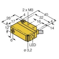 Turck Sensor bündig NPN, Schließer BI5U-Q12-AN6X2