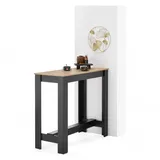 Stella Trading Mid.you Bartisch in Artisan Eiche Optik / Schwarz, - Moderner Hochtisch für Küche & Esszimmer, - 115 x 103 x 50 cm (B/H/T)