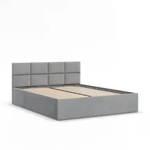 mebligo Polsterbett 140 x 200 cm Grau
