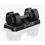 Dripex Hantel Verstellbare Kurzhantel 11 kg Einzeln, Hanteln mit Anti-Rutsch Griff, Einstellbaren Hantelscheiben und Ablageschale, Fitness Kurzhantel aus Stahl