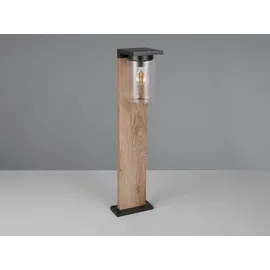 meine wunschleuchte Laterne schwarz Holzoptik 65 cm 1x E27 LED wechselbar
