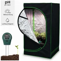 MuCoLa Growbox 0,4 x 0,4 x 1,2 m schwarz/grün
