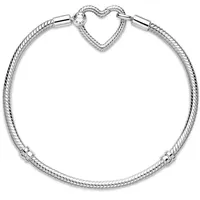 Pandora Armband mit Herz-Verschluss Silber 599539C00 Größe 19 cm