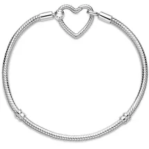 Pandora Armband mit Herz-Verschluss Silber 599539C00 Größe 19 cm