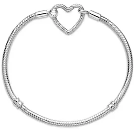 Pandora Armband mit Herz-Verschluss Silber 599539C00 Größe 19 cm