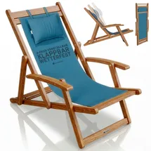 Juskys Sonnenliege Tavira 110 x 60 x 110 cm petrol