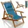 Juskys Sonnenliege Tavira 110 x 60 x 110 cm petrol