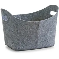 Zeller Aufbewahrungskorb oval 37 x 28 x 25 cm 1-tlg. grau