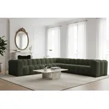 Fun Möbel Ecksofa Stoff 3-Sitzer Grün