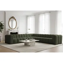 Fun Möbel Ecksofa Stoff 3-Sitzer Grün