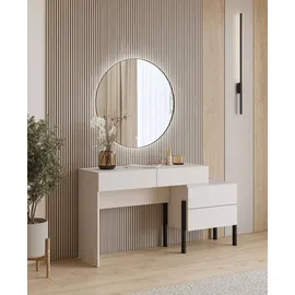 OTTO home Schminktisch Jukon, Breite 143 cm, moderner Schminktisch (ohne Spiegel), Schminktisch, grifflos mit 4 SK braun