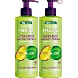 Garnier Fructis Hydra Ricci Air-dry Cream, Haarpflege ohne Ausspülen für gewelltes bis lockiges Haar, Formel angereichert mit Pistazienöl, 400ml