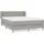 vidaXL Boxspringbett mit Matratze Hellgrau 140x200 cm Stoff