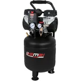 HEMAK Kompressor 24 Liter Silent Kompressor stehend mit Tragegriff 750W / 1PS 8bar Kompakt und Leise/Druckluft