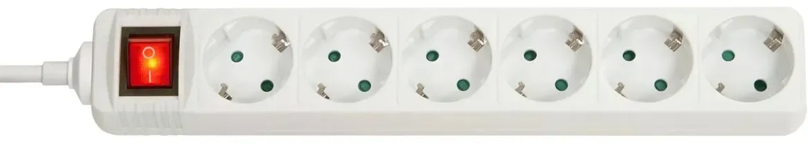 Lindy 73103 Verlängerungskabel 6 AC-Ausgänge Drinnen Weiß