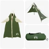 vidaXL 2-in-1 Regenponcho mit Kapuze Grün 262 x 126 x 130 cm