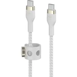 BELKIN Smartphone-Kabel "PRO Flex USB-C/USB-C-Kabel", weiß, 200cm, 60 kW, Kabel