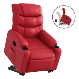 vidaXL Relaxsessel mit Aufstehhilfe Rot Kunstleder