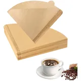 200 Stück Papier Kaffeefilter Größe 2, Kaffeefilter Papier, V-form Filter Kaffee Kaffeefilterpapier, Kegel Filter Size 02 Coffee Papierfilter für Kaffeemaschinen Filterbecher 1-4 Tassen