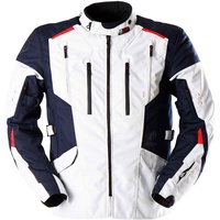 Furygan Brooks, Textiljacke wasserdicht - Hellgrau/Dunkelblau/Rot - XL