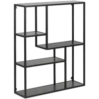 Actona Wandregal 75 x 20 x 91 cm Schwarz