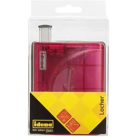 IDENA Idena, Locher, Locher transluzent, rot bis 16 Blatt,