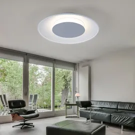 WOFI Deckenlampe 1 rund weiß Glas Kunststoff