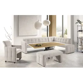 exxpo - sofa fashion Essbank EXXPO - SOFA FASHION "Barista, bequem und elegant, hohe Bodenfreiheit", beige, B:265cm H:83cm T:199cm, Sitzbänke, Essbank, Eckbank Barista bequem und elegant, hochwertige Detailverarbeitung