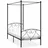 vidaXL Himmelbett-Gestell Schwarz Metall 120 x 200 cm