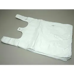 Hemdchentragetaschen Plastiktüten Tragetaschen Einkaufstüten Beutel 2000 Stück weiß 300+160x520mm 12μ für Handel Markt Gastronomie