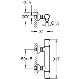 Grohe Precision Flow Badewannenarmatur Chrom