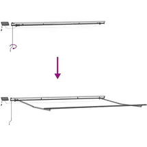 vidaXL Einziehbare Markise 450 x 350 cm mehrfarbig