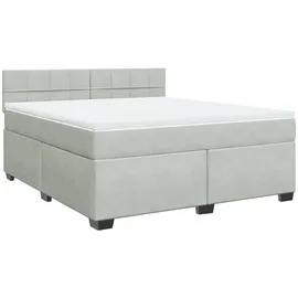vidaXL Boxspringbett 180 x 200 cm Hellgrau