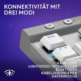 Logitech G515 Lightspeed TKL Tactile-Switches - Kabellose Gaming Tastatur,