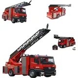 Coil RC-Auto, RC-Feuerwehr, RC Ferngesteuertes, Feuerwehrauto, HUINA 1561, 1:14, Frequenz: 2,4 GHz, LED, Sound, Steuerkanäle: 22 Kanäle, Rot