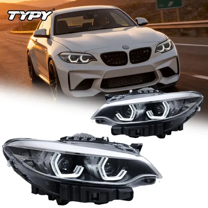 TYPY LED-Kfz-Scheinwerfer für BMW 2er Serie F22 2014–2019, Tagesfahrlicht, Dynamische Blinker, Autozubehör