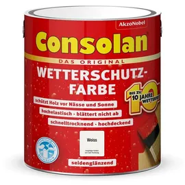 Consolan Wetterschutz-Farbe 750 ml weiß seidenglänzend