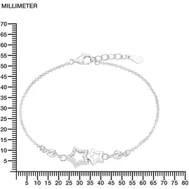 Amor Armband »Sterne« mit Zirkonia (synth.) silberfarben
