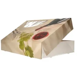 Papstar 5 Transport- und Catering-Kartons 8 cm x 46 cm x 31 cm "Orchidee" mit Sichtfenster,