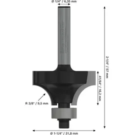 Bosch Abrundfräser Schaftdurchmesser 6,35 mm