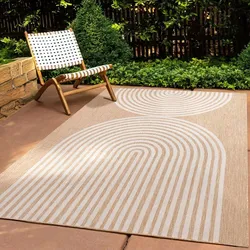 Tara Carpet Columbia-Fashion Wave In & Outdoor auch für die Küche natur 120x160 cm