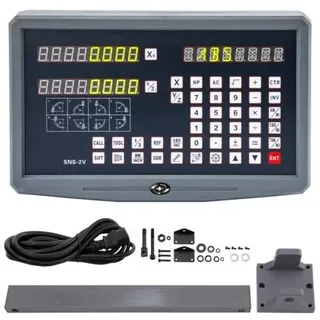 VEVOR Linearer Ma_stab Lineal Messgerät 2 Achsen Digitalanzeige DRO (Digitalanzeige) für Drehmaschinen Fräsmaschinen